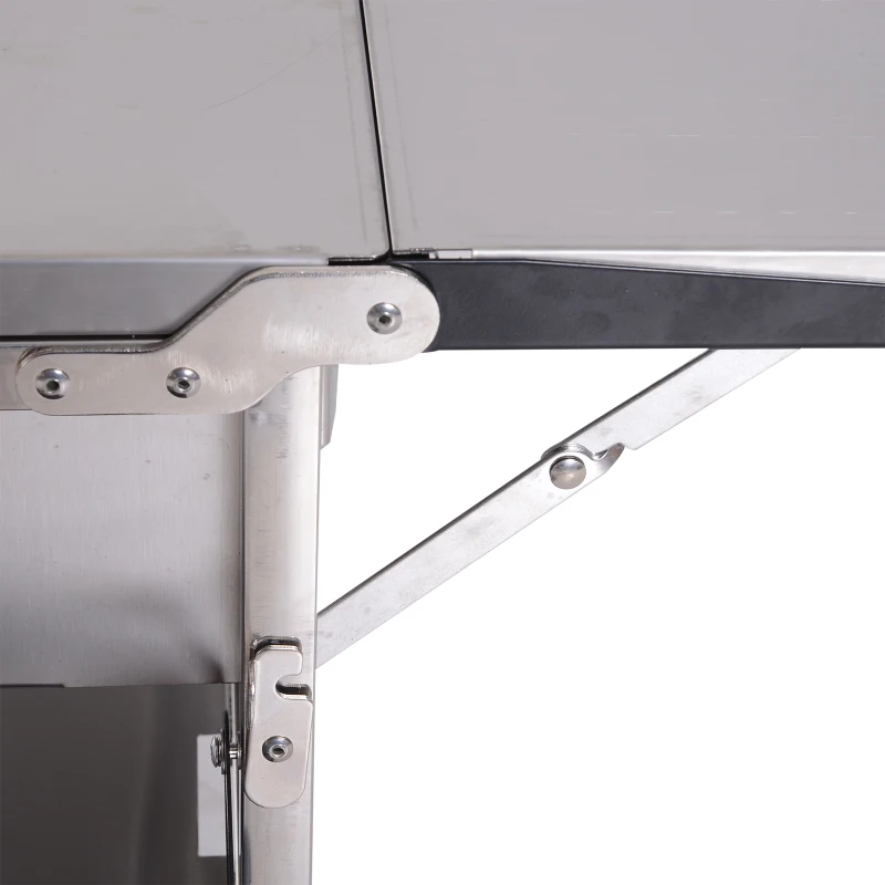 Outsunny Outdoor Picnic Kitchen Gas Burner BBQ Charcoal Grill Camp Table Foldable