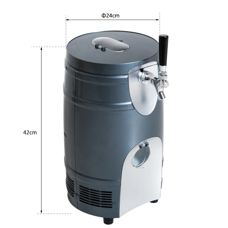 HOMCOM Electric Beer Dispenser, 5 Litre-Black