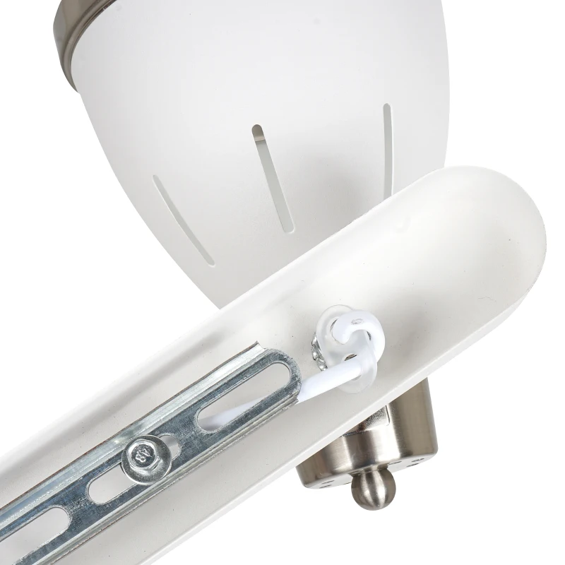 HOMCOM Adjustable 4 Lights Wall Lamp Spotlight Sconce E27 Socket White