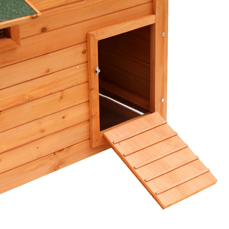 Pawhut Wooden Chicken Coop Hen House Poultry House Cage Backyard 134.5 x 90 x 99.5 cm