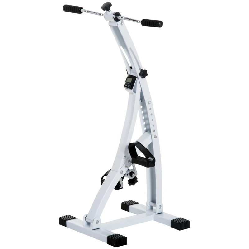 HOMCOM Exercise Bike With LCD Display-White