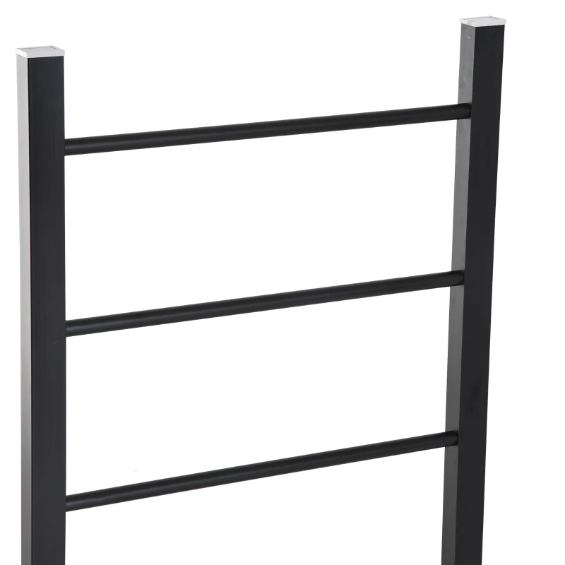 HOMCOM Aluminium Electric Clothing Rack Free Standing Dryers Airer 5 Heated rail 100W Black Bathroom