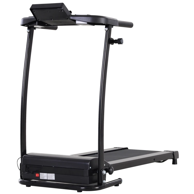 HOMCOM 100kg Max Weight Motorised Electric Treadmill Exercise Running Jogging Walking 4 Programmes 2 Wheels 1-9km/h Black Home