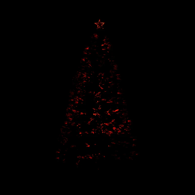 HOMCOM 5ft Pre Lit Christmas Tree, Artificial Holiday Decor Sturdy Metal Base