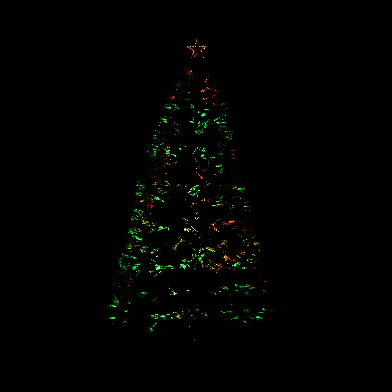 HOMCOM 5ft Pre Lit Christmas Tree, Artificial Holiday Decor Sturdy Metal Base