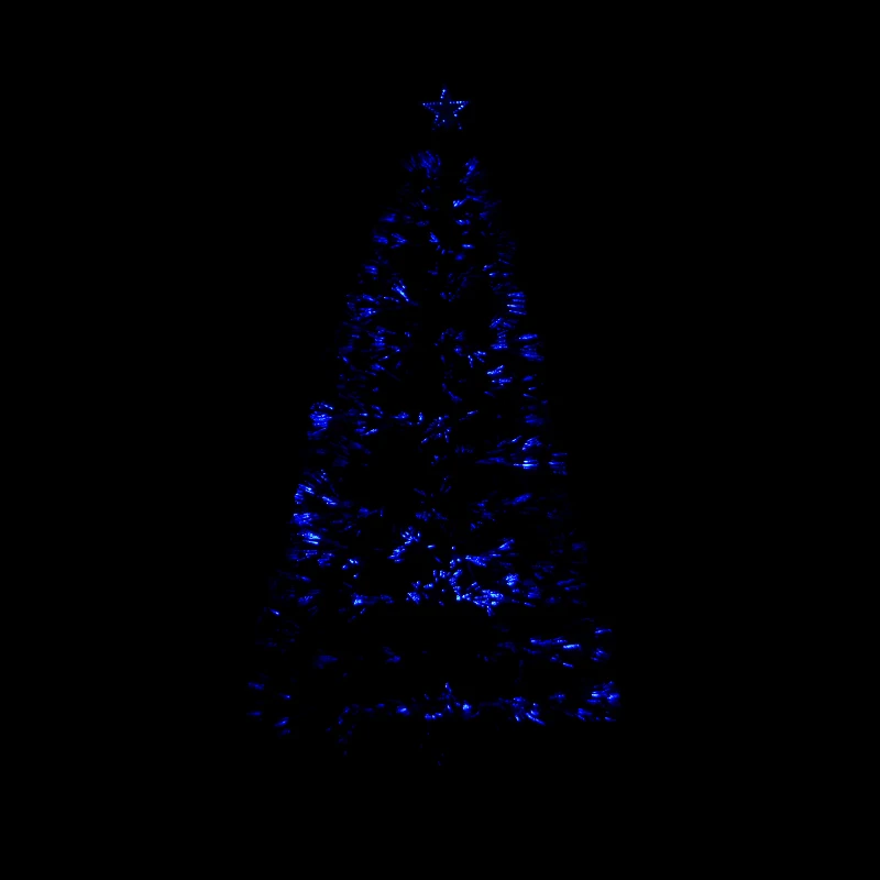 HOMCOM 5ft Pre Lit Christmas Tree, Artificial Holiday Decor Sturdy Metal Base