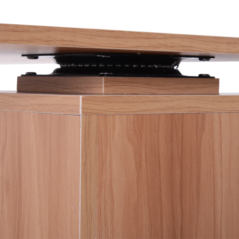 HOMCOM 360° Rotating L-Shaped Corner Desk Storage Shelf Combo