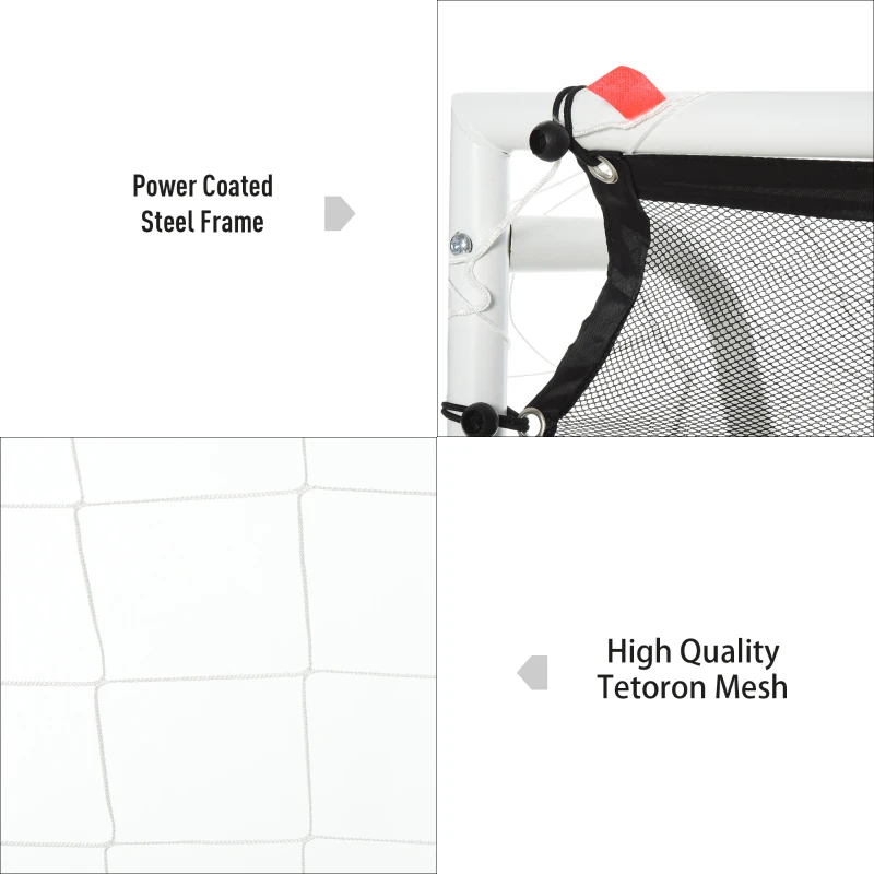 HOMCOM PE Net Weather Resistant Rebounder Sports Goal White