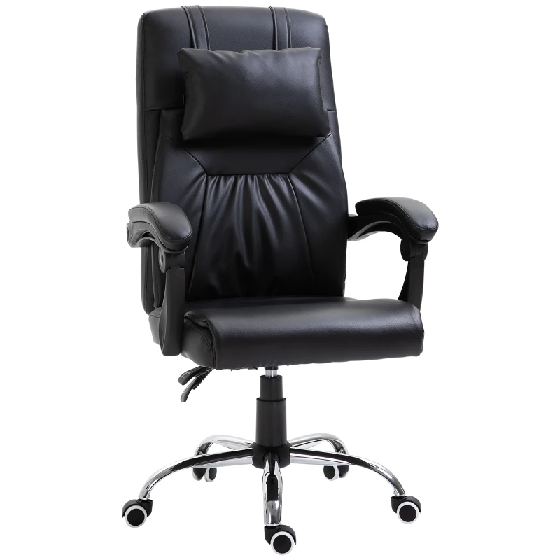 Vinsetto Office Chair w/ Massage Pillow Executive Reclining Ergonomic