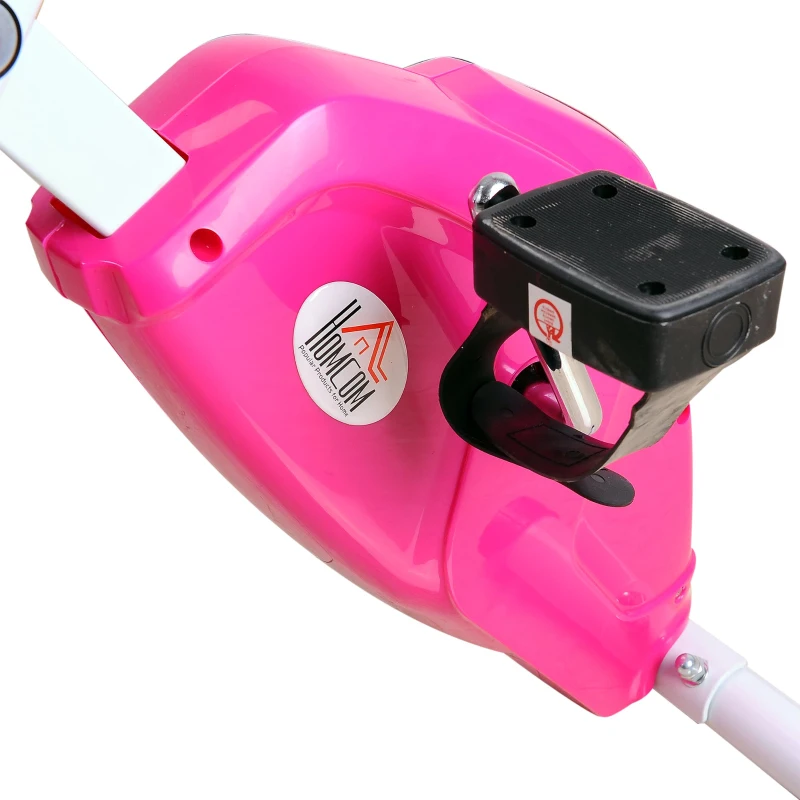 HOMCOM Steel Manual Home Exercise Bike w/ LCD Monitor Pink