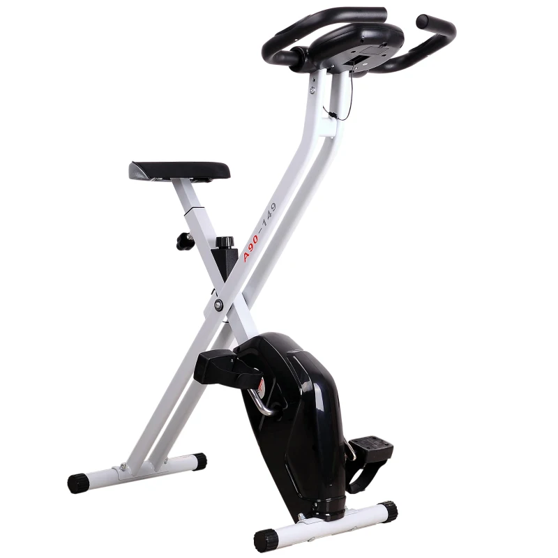 HOMCOM Steel Manual Home Exercise Bike w/ LCD Monitor Black