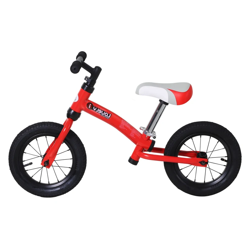 HOMCOM Balance Bike Toddlers No Pedal Push & Pull Red