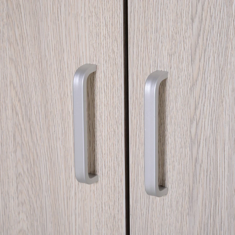 HOMCOM MDF 2-in-1 4 Tier Bookcase w/ Cabinet and Drop-Leaf Table Oak Tone