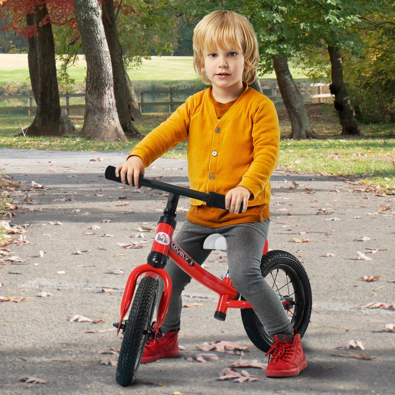 HOMCOM Balance Bike Toddlers No Pedal Push & Pull Red