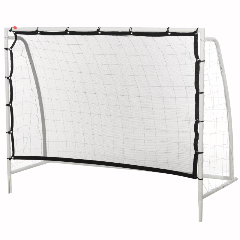 HOMCOM PE Net Weather Resistant Rebounder Sports Goal White
