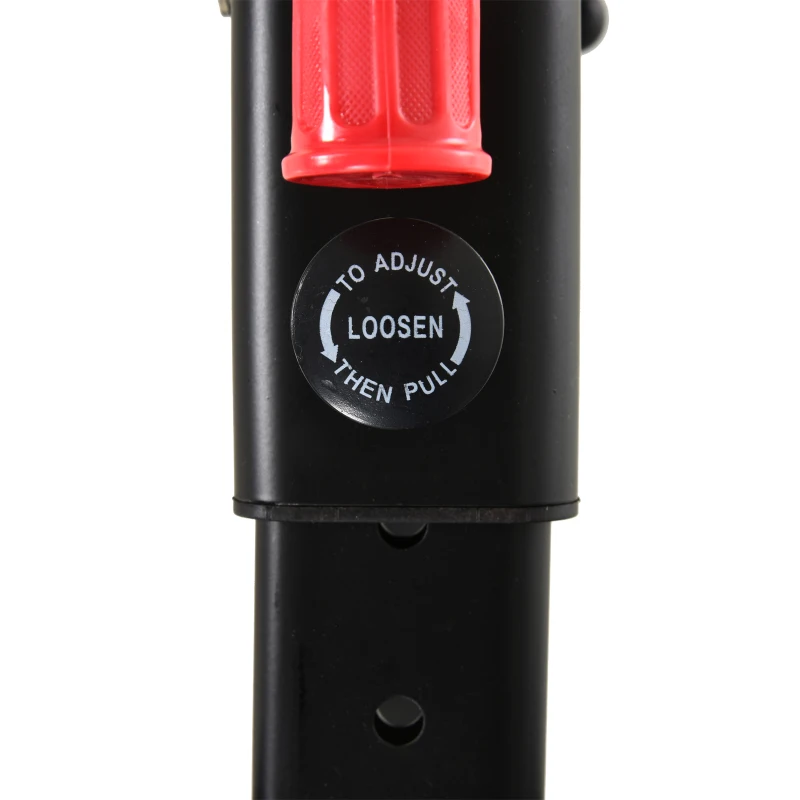 HOMCOM Steel Adjustable Sit-Up Bench w/ Resistance Ropes Black