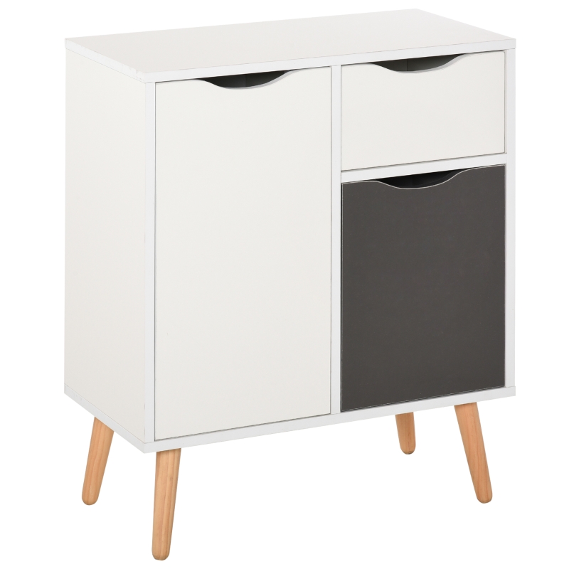 HOMCOM Floor Cabinet Storage Cupboard Sideboard with Drawer for Bedroom, Living Room