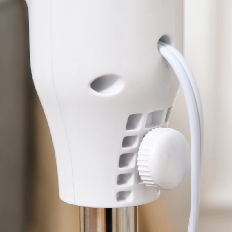 HOMCOM 138 cm staande ventilator 5 uurs timer ventilator 3 snelheden instelbaar staal