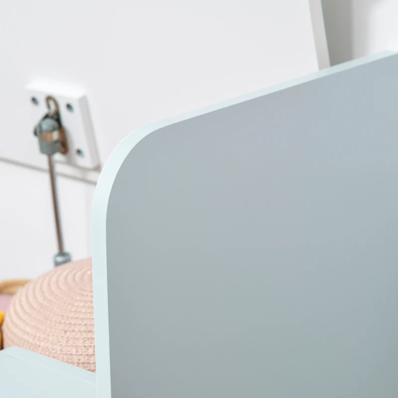 HOMCOM Kinderbank met opbergruimte 2-in-1 kistbank 3-8 jaar speelgoedkist lichtblauw