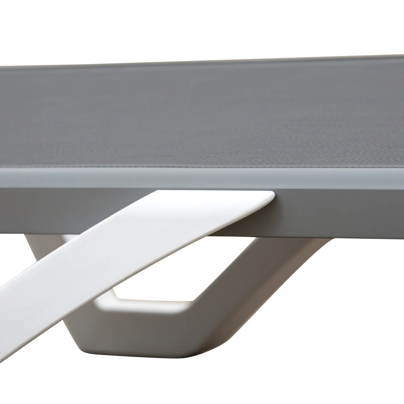Ligstoel aluminium ligstoel stoffen ligbed relax ligstoel 5-voudig verstelbaar Texteline
