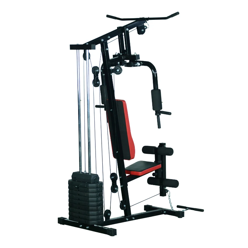 HOMCOM fitness-station krachtstation multigym fitnesscentrum fitnessapparaat pull-down leg curl