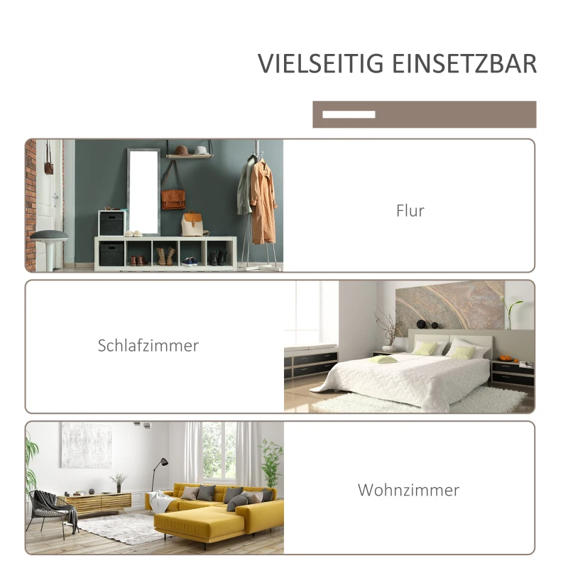 HOMCOM Kapstok kledingrek kleding hoeden tassen schoenen zwart + naturel