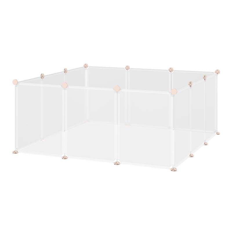 Box doe-het-zelf puppy-box kleine huisdieren loopbox 12 panelen wit