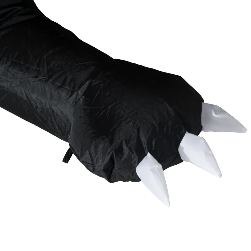 HOMCOM Halloween Inflatable Black Cat Decoration, 1.2m, W/LED Lights