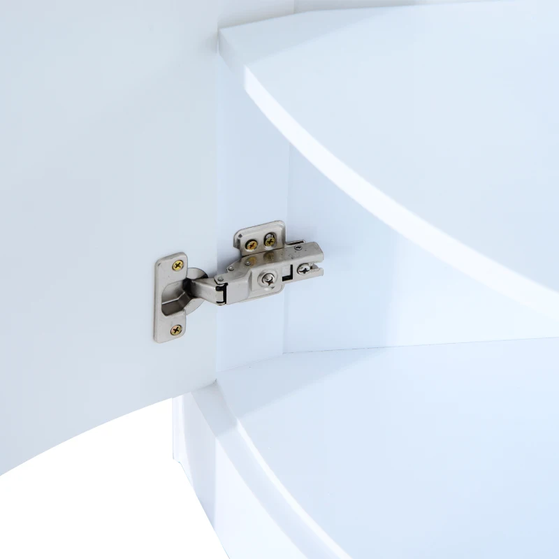 HOMCOM 65Lx47Wx82H cm Corner Vanity Unit-White