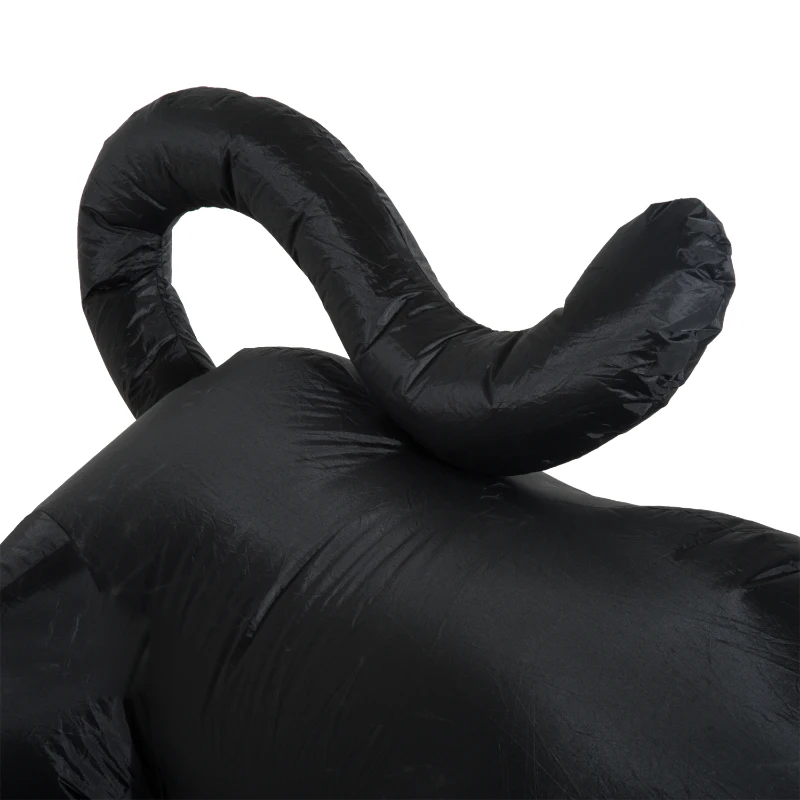 HOMCOM Halloween Inflatable Black Cat Decoration, 1.2m, W/LED Lights