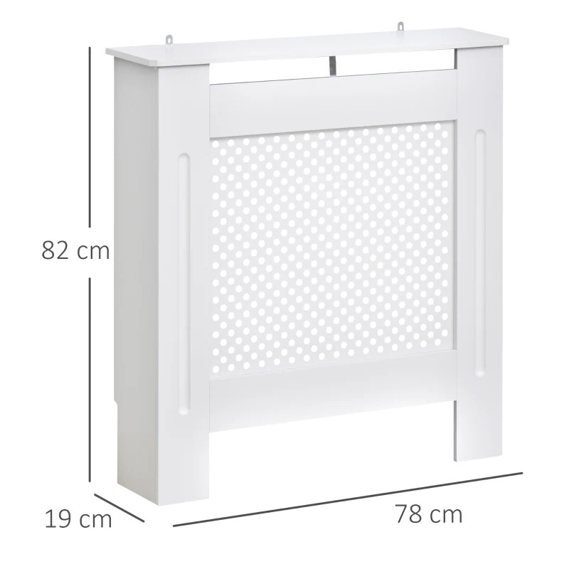 HOMCOM Small MDF Wood Radiator Cover White