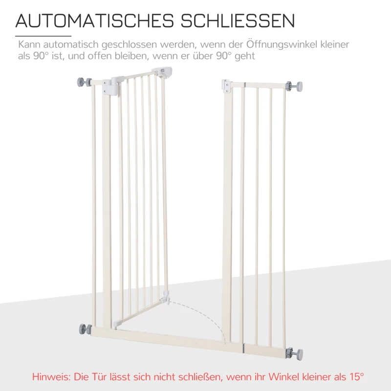 PawHut Deurafscherming zelfsluitend honden afschermhek met dubbele vergrendeling