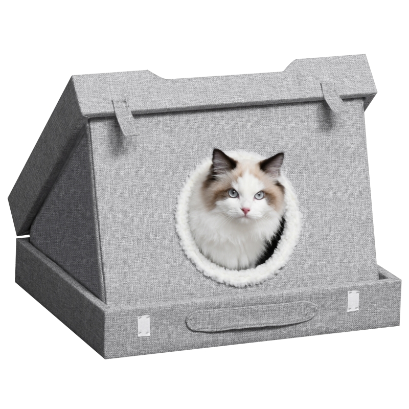 kattengrot met krabplank multifunctioneel kattenbed krabhuis inklapbaar sisal
