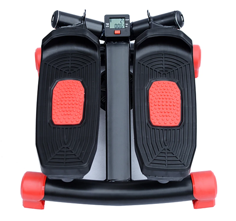 HOMCOM Mini Stepper W/Training Ropes-Black/Red