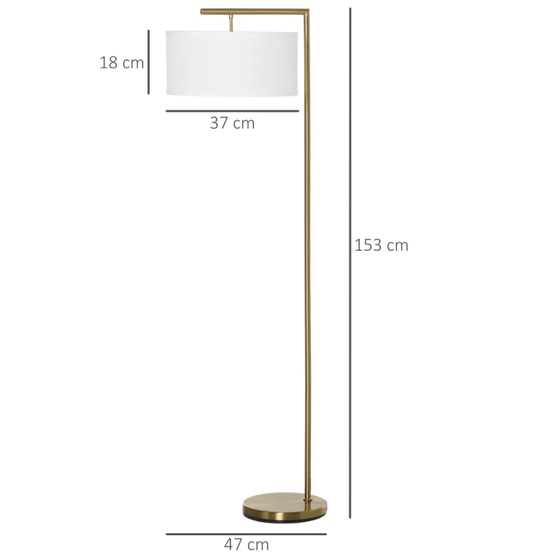 Vloerlamp staande lamp E27-fitting voor woonkamer metaal staal linnen