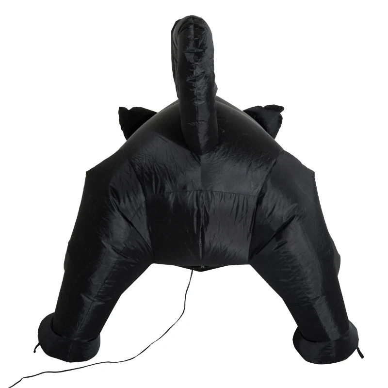 HOMCOM Halloween Inflatable Black Cat Decoration, 1.2m, W/LED Lights