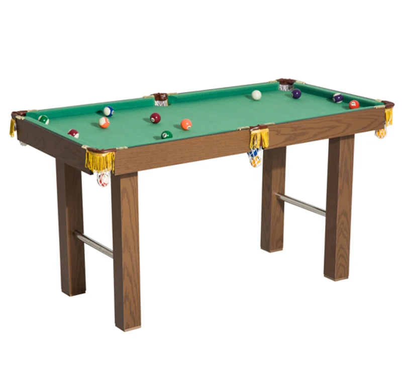 HOMCOM 4ft Mini Pool Table-Brown