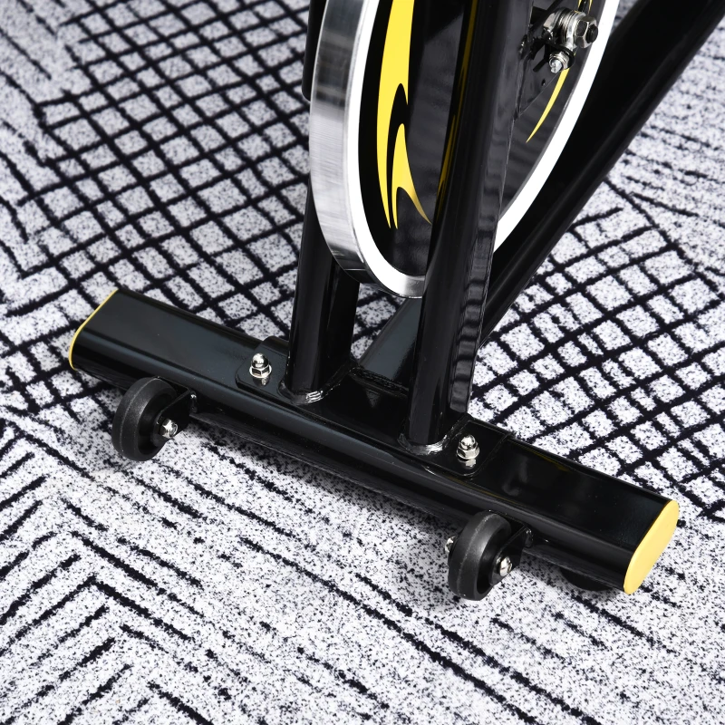 HOMCOM Fietstrainer hometrainer fitnessfiets traploos met stalen vliegwiel van 10 kg