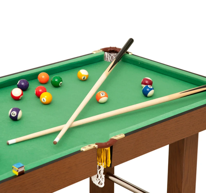 HOMCOM 4ft Mini Pool Table-Brown