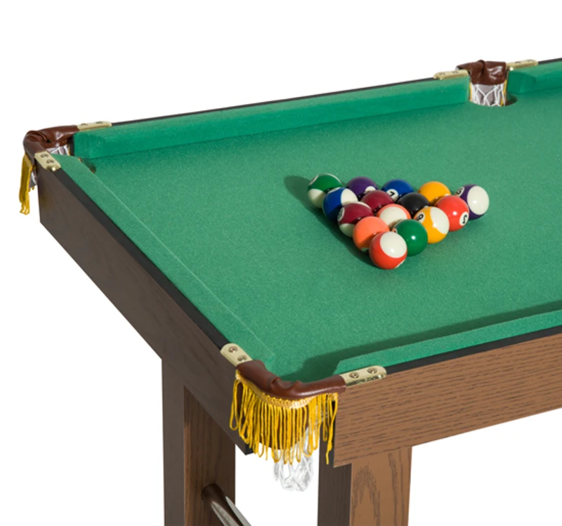 HOMCOM 4ft Mini Pool Table-Brown