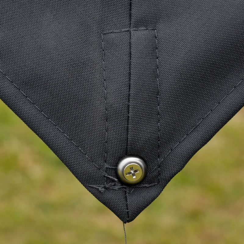 Outsunny Parasol 3x3m zweefparasol alu roma scherm met zonne-energie LED-verlichting neigbaar