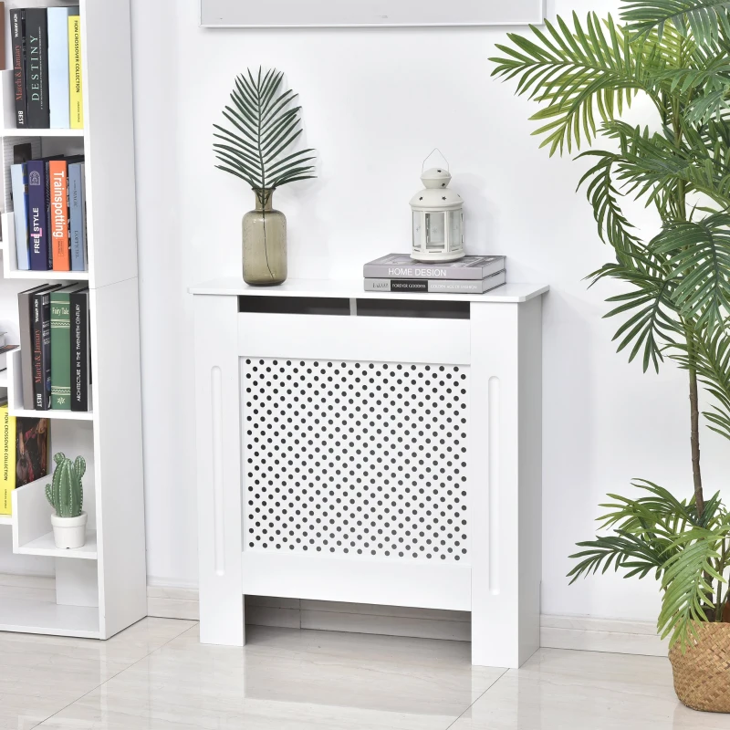 HOMCOM Small MDF Wood Radiator Cover White