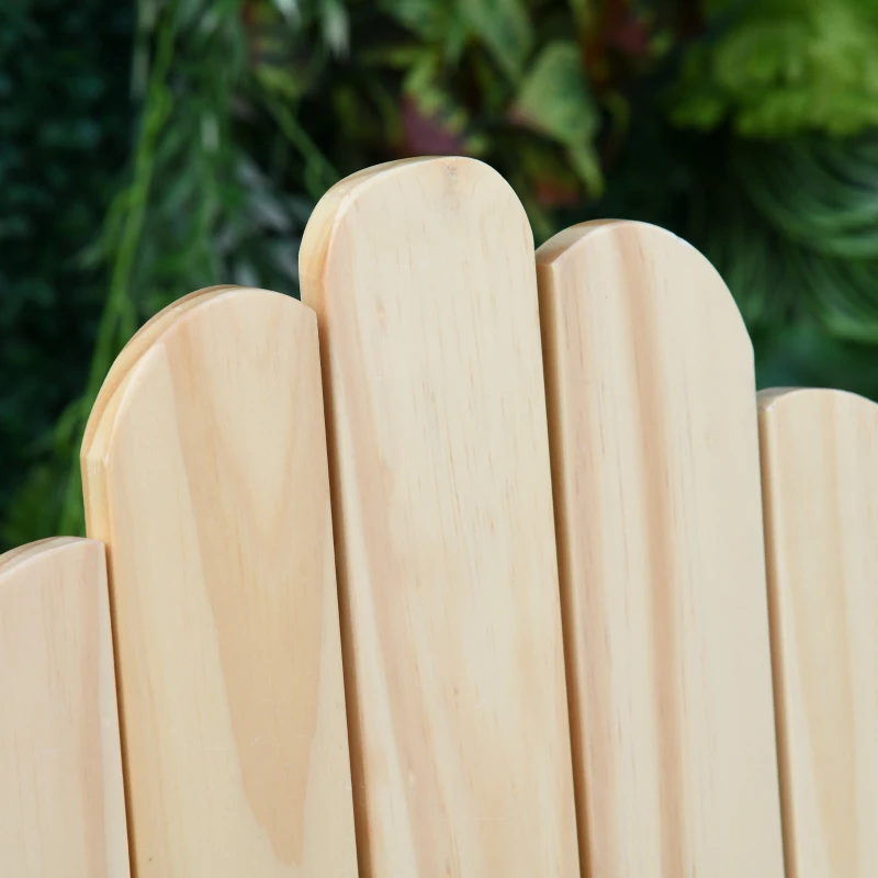 Adirondack tuinstoel kinderen tuinligstoel balkonstoel gemaakt van hout naturel