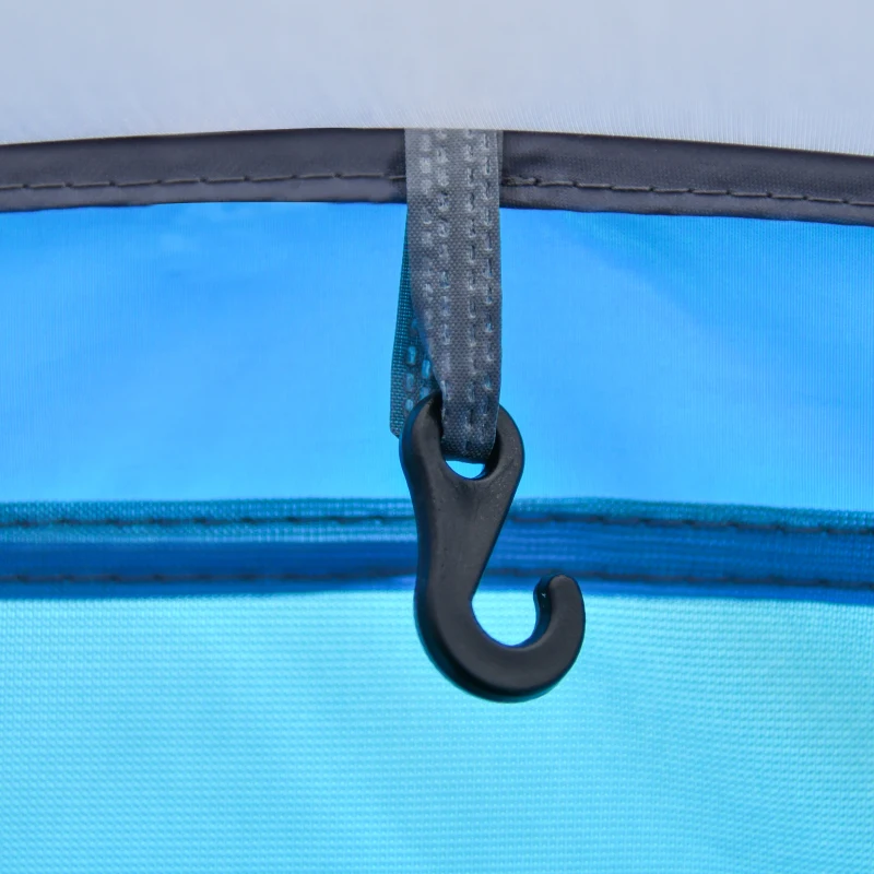 Outsunny Pop-up tent voor 1-2 personen kampeertent 3 seizoenen glasvezel blauw + grijs