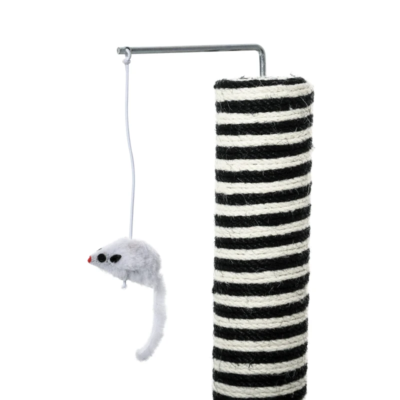 PawHut kattenbed groot kattenbed met krabpaal en speelmuis