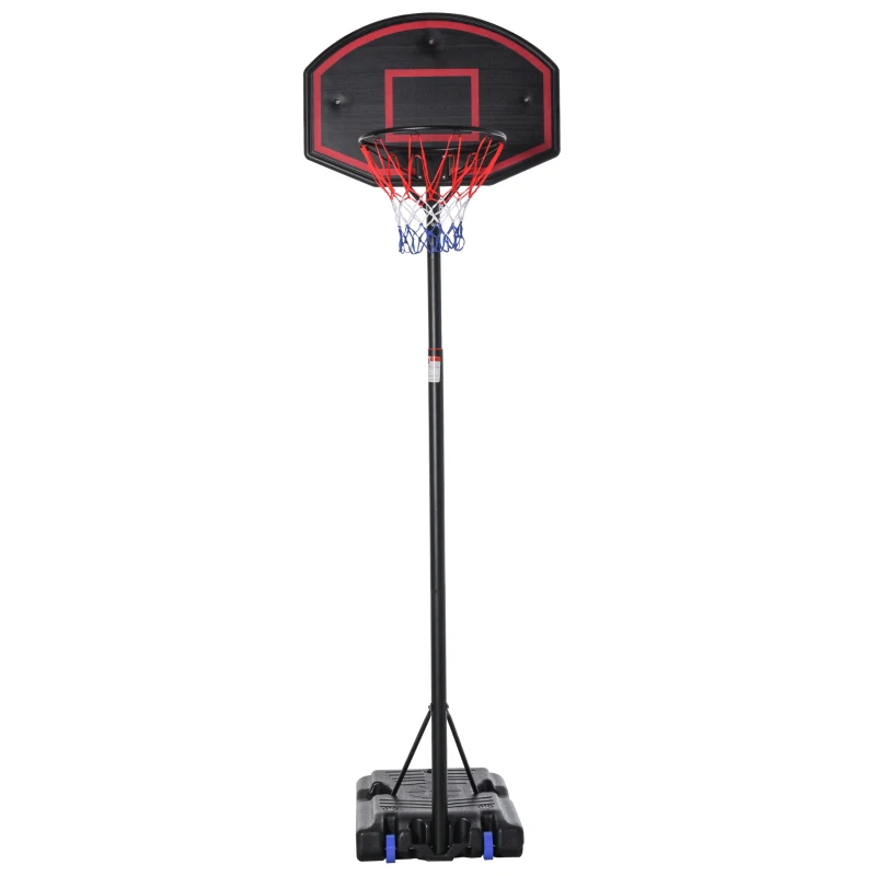 Basketbalstaander basketbalring staander met 2 wielen, 262-310 cm verstelbaar