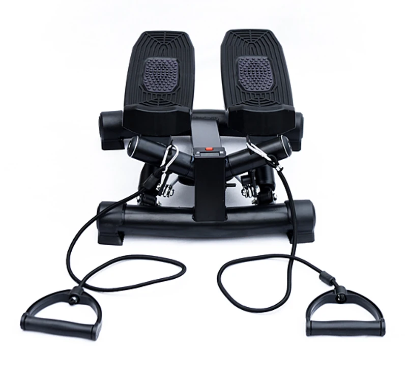 HOMCOM Mini Stepper W/Training Ropes-Black