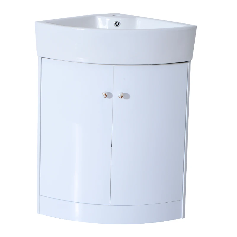 HOMCOM 65Lx47Wx82H cm Corner Vanity Unit-White