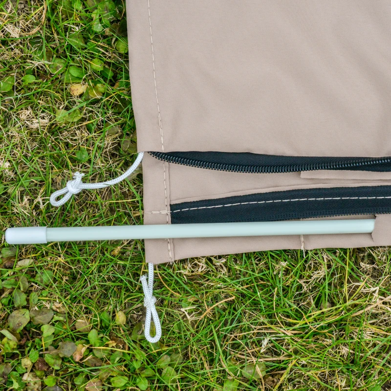 Outsunny Beschermhoes voor zonnescherm weerbestendig winddicht Ø57 x 160 cm khaki