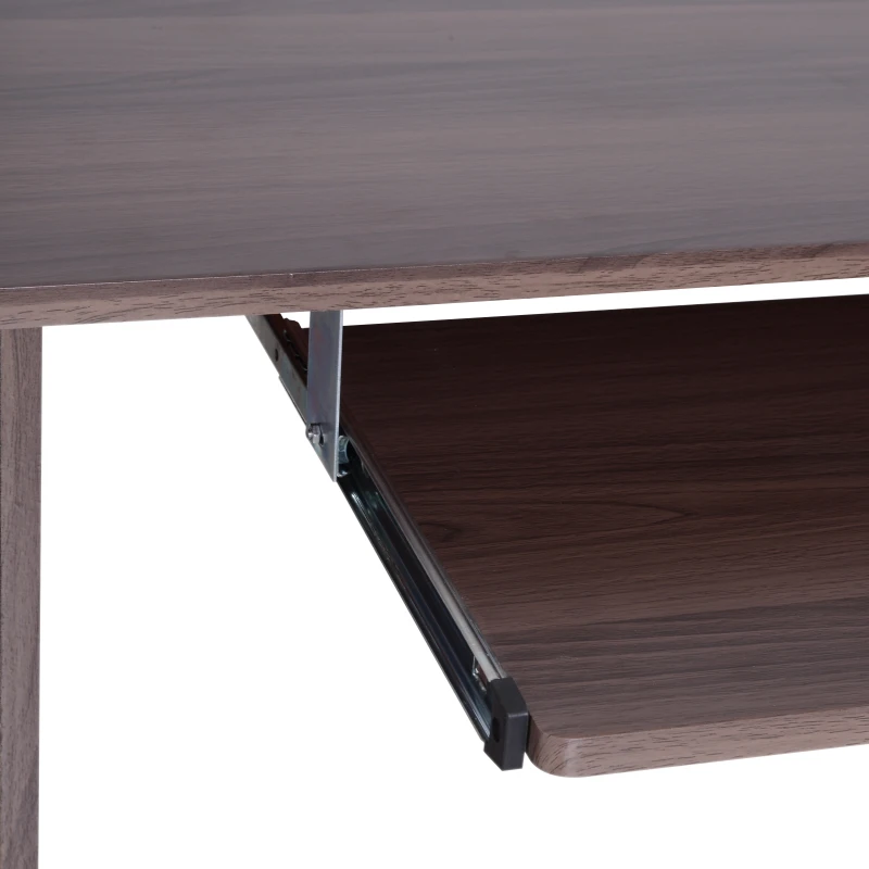HOMCOM Computertafel bureau kantoortafel PC-tafel werktafel hout bruin